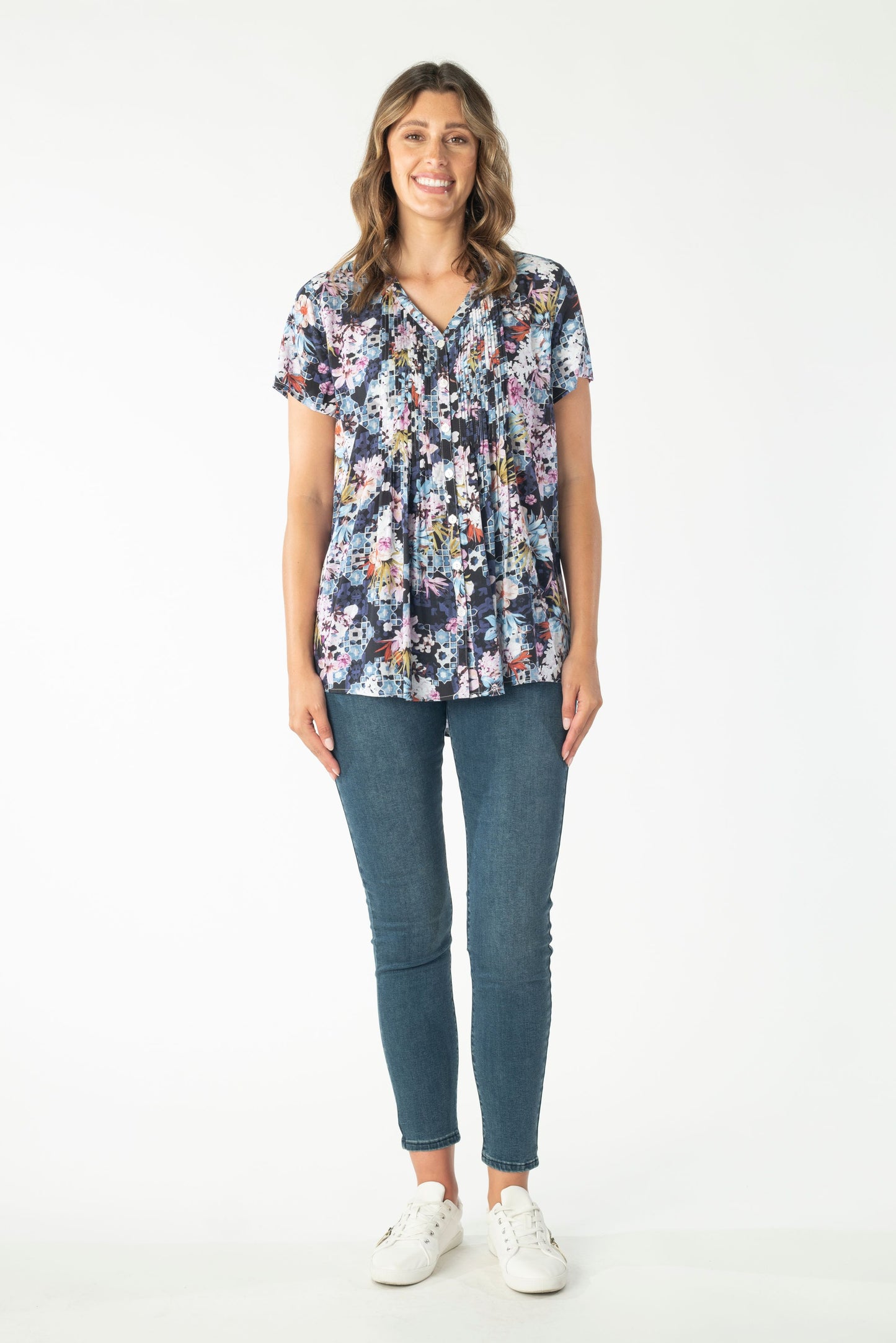 Callan Rayon Pintuck Blouse