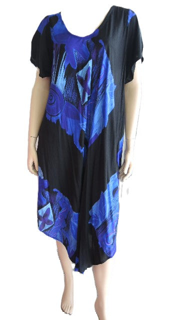 Loose Crinkle Rayon Dress