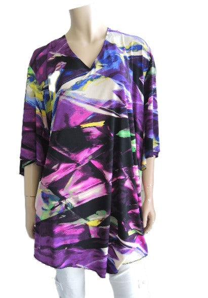 Shelz Stretch Harlequin Top