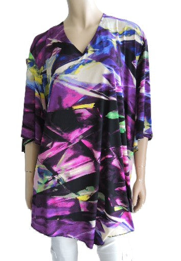 Shelz Stretch Harlequin Top