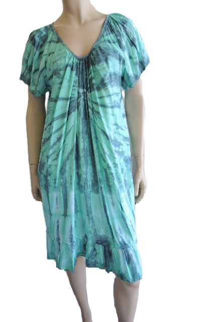 Tie Dyed Rayon Dress (Many Colours)