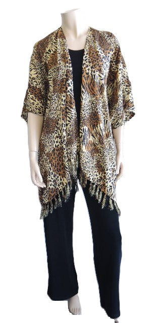 Animal Print Rayon Jacket