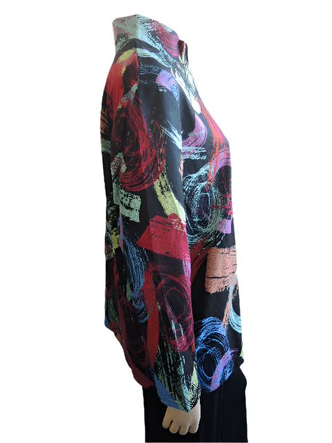 LS Collection Warmer Feel Zip Neck Top