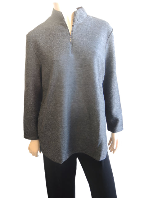 LS Collection Zip Neck Top