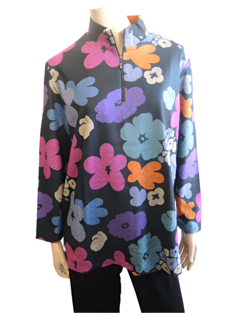 Ls Collection Zip Neck Top