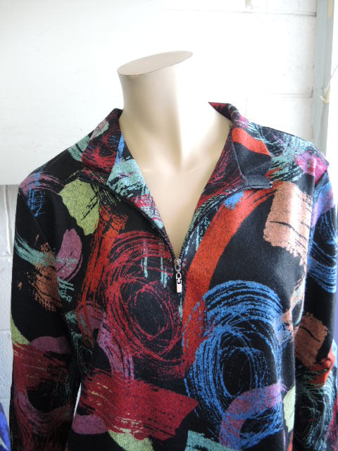 LS Collection Warmer Feel Zip Neck Top