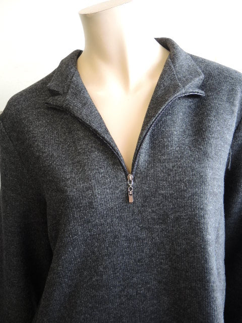 LS Collection Zip Neck Top