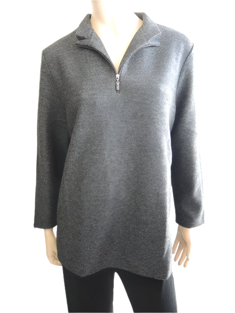 LS Collection Zip Neck Top