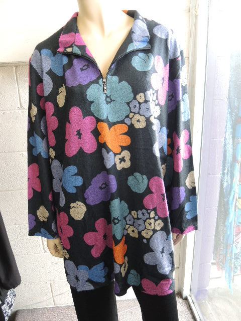 Ls Collection Zip Neck Top