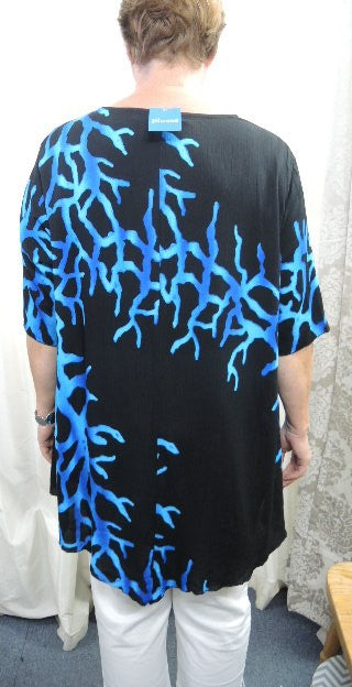 Plusss Longer Length Crinkle Rayon Top