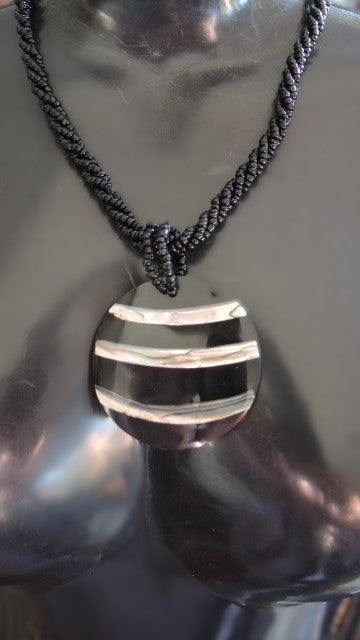 Acrylic and shell pendant