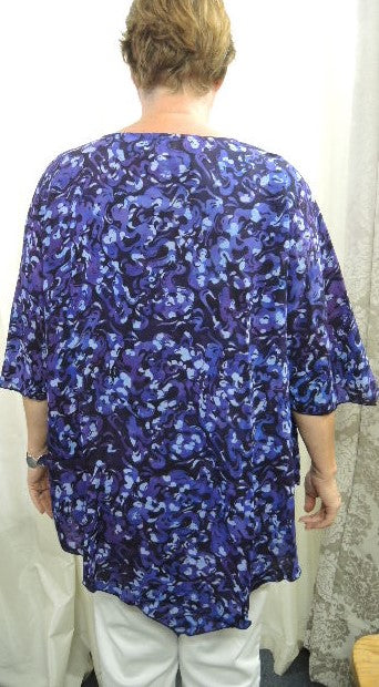 Plusss Split Front Layered Rayon Top