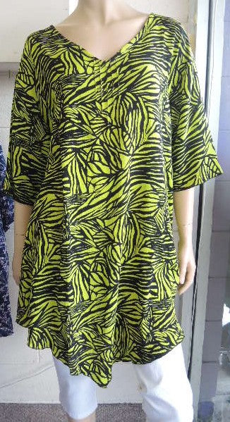 Plusss Longer Length Crinkle Rayon Top