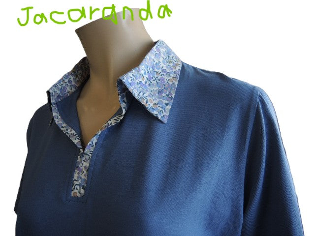 Renoma Floral Collar Polo Top (Many Colours)