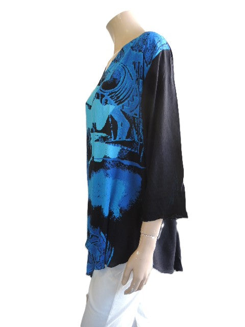 Plusss Crinkle Rayon V Neck Top