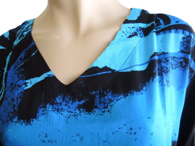 Plusss Crinkle Rayon V Neck Top