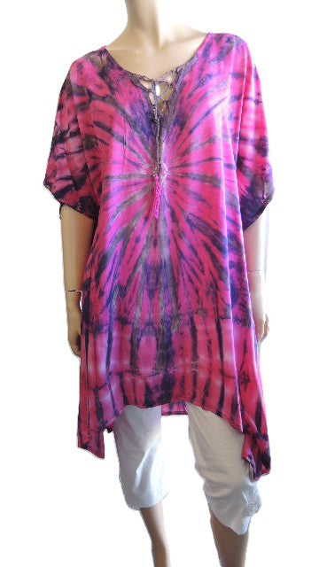 Pink Rayon Kaftan Top