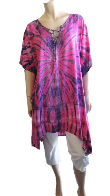 Pink Rayon Kaftan Top