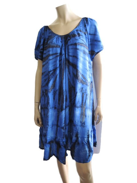 Tie Dyed Frilled Hem Dress