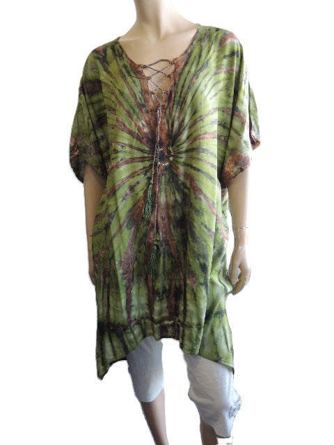 Tie Dyed Short Kaftan Top (Many Colours)