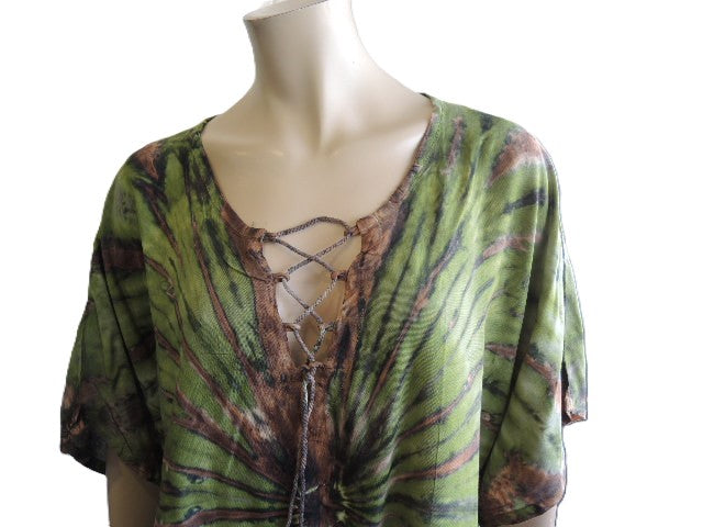 Tie Dyed Short Kaftan Top (Many Colours)