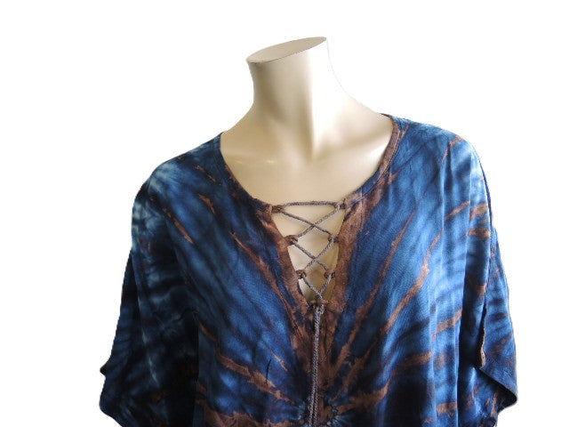 Tie Dyed Short Kaftan Top (Many Colours)