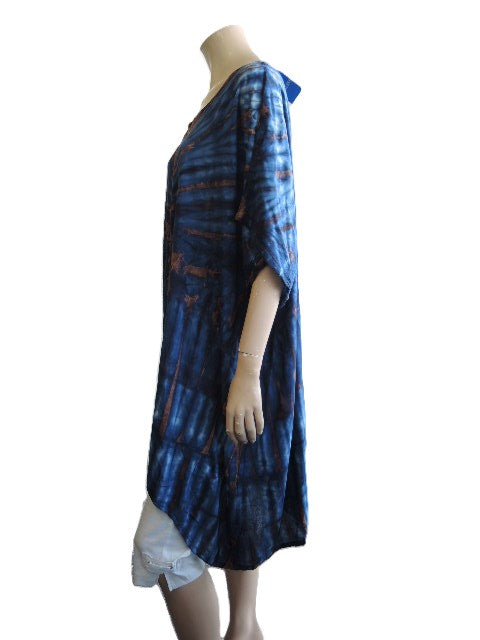 Tie Dyed Short Kaftan Top (Many Colours)