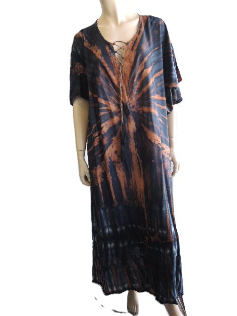 Long Tie Dyed Kaftan (3 Colours)