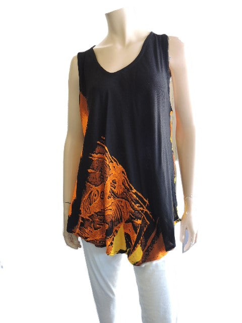Crinkle Rayon Sleeveless Top (Size 12-18)