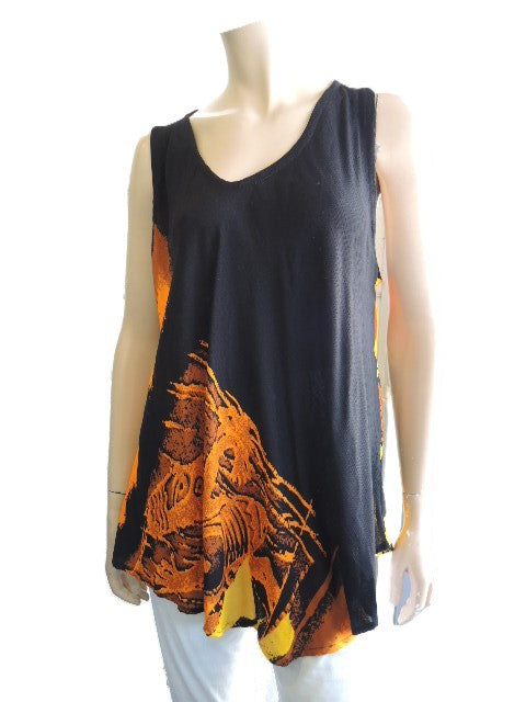 Crinkle Rayon Sleeveless Top (Size 12-18)