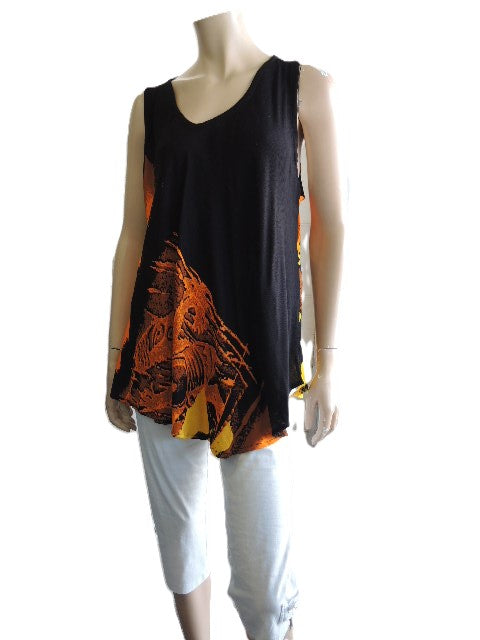 Crinkle Rayon Sleeveless Top (Size 12-18)