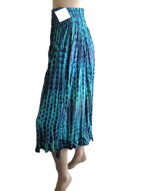 Crinkle Rayon Frilled Hem Pants (4 Colours)