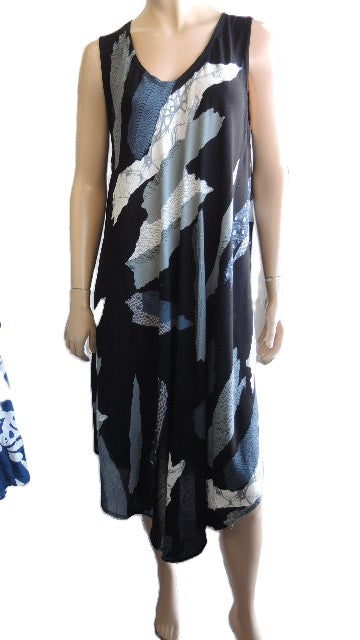 Crinkle Rayon Sleeveless Dress