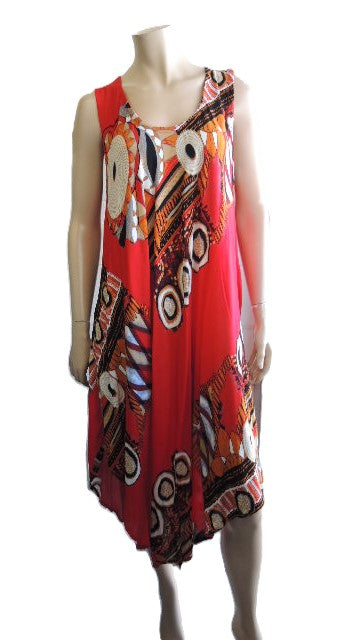 Crinkle rayon Sleeveless Dress