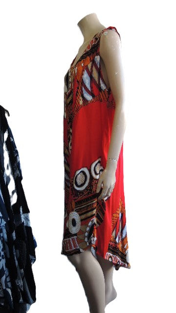 Crinkle rayon Sleeveless Dress