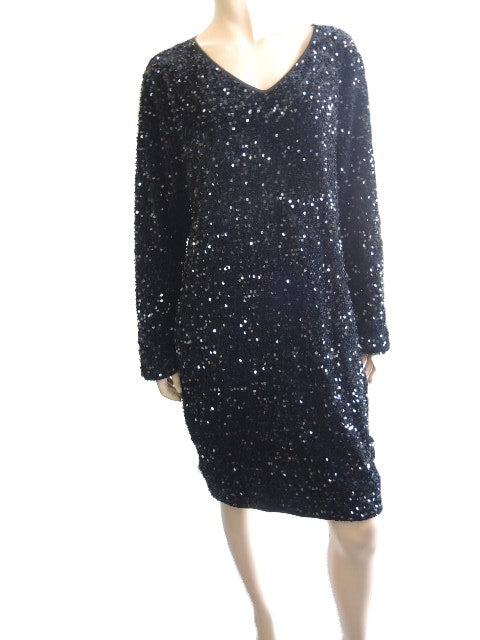 Black Sequined Dress