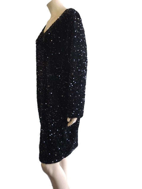 Black Sequined Dress