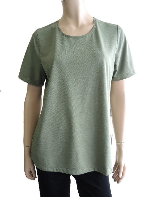 Jillian Olive Poly/Cotton T Shirt