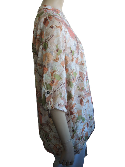 Jillian Apricot print Shirt