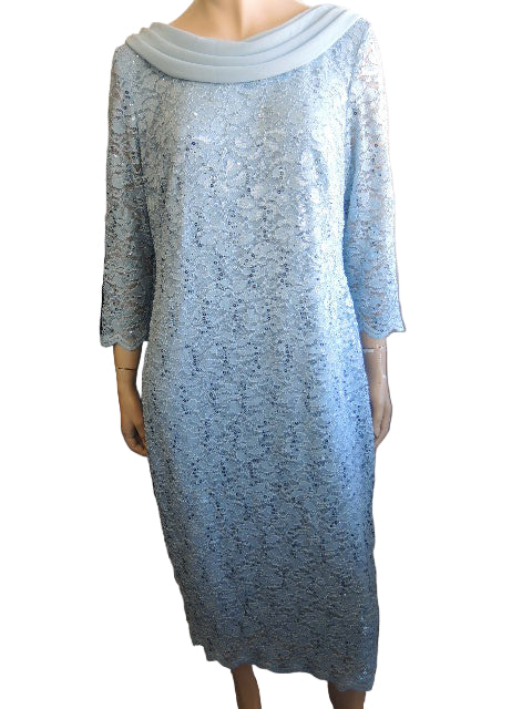 Layla Jones Stretch Lace dress (Pale Blue Only)