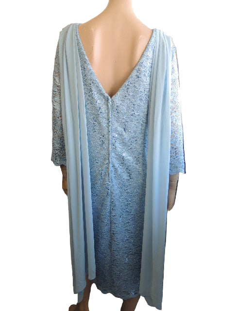 Layla Jones Stretch Lace dress (Pale Blue Only)