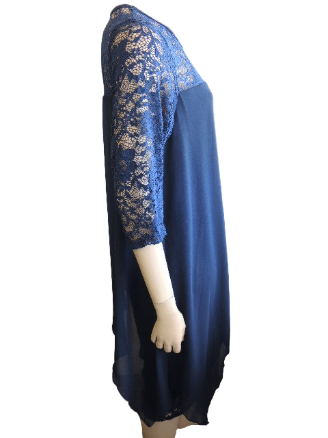 Four Girlz Navy  Lace Dress