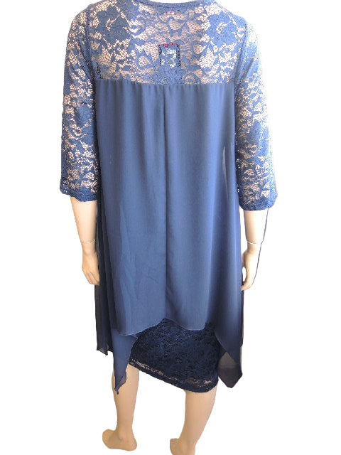 Four Girlz Navy  Lace Dress