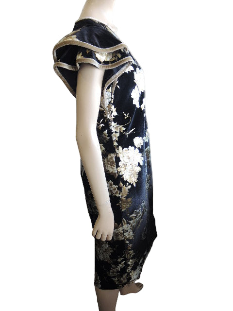 Pink Ruby Velvet and Floral Dress