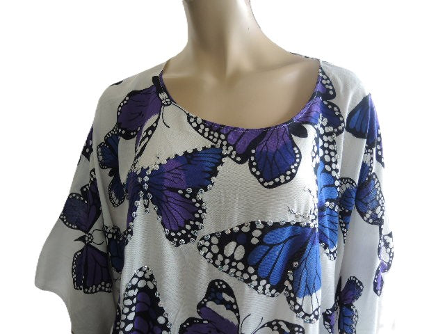 Pretty Butterfly Sequined Kaftan Top