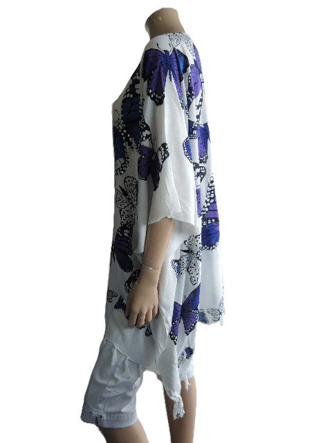 Pretty Butterfly Sequined Kaftan Top