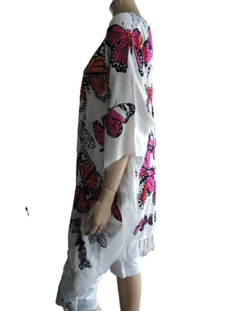 Sequined Butterfly Kaftan Top