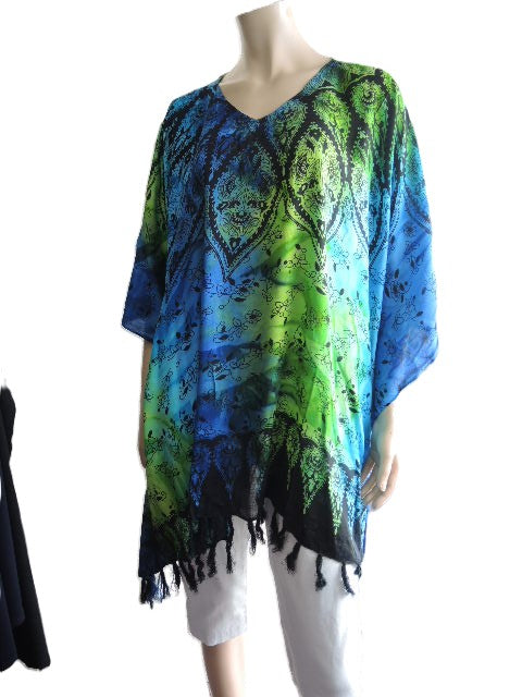 Plusss Printed Rayon Kaftan Top