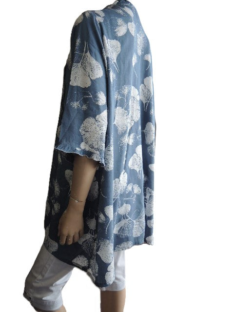 Plusss Rayon Frilled Neck Top