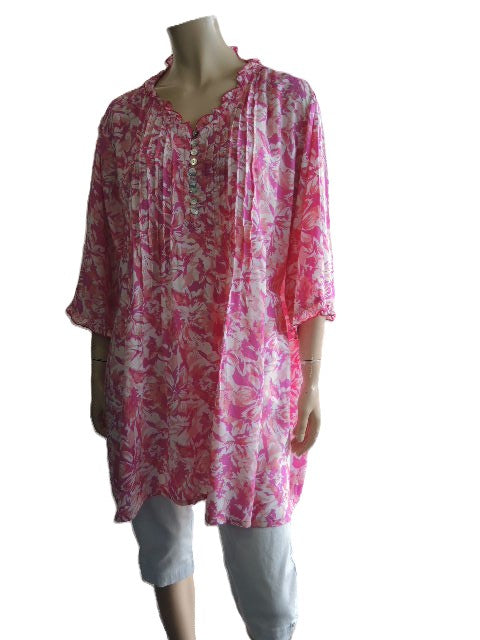 Plusss Cool Rayon Pintuck Top